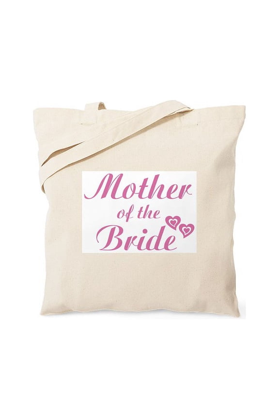 - Mother Of Bride Pink Tote Bag - Unisex Canvas Tote Bag, Beige, 1-Piece