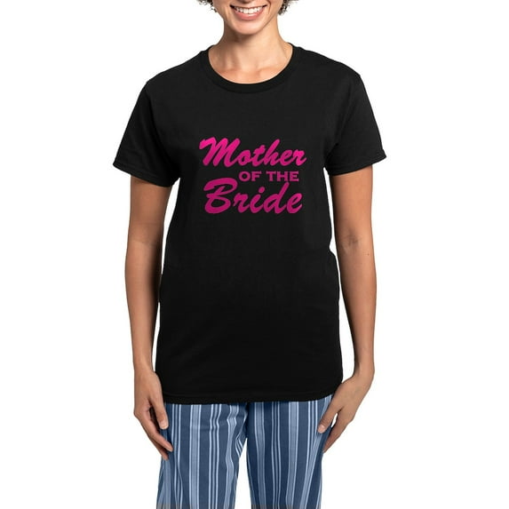 CafePress - Mother Of The Bride Pajamas - Women's Short Sleeve Print T-Shirt and Pants Dark Cotton Pajama Set