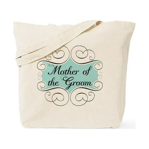 CafePress - Mother Of The Groom Aqua Tote Bag - Unisex Canvas Tote Bag, Beige, 1-Piece