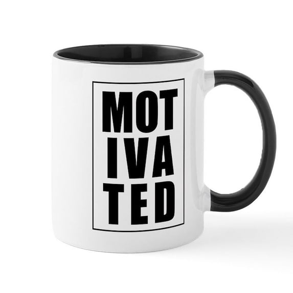 CafePress - Motivated - 11 oz Ceramic Mug - Novelty Coffee Tea Cup