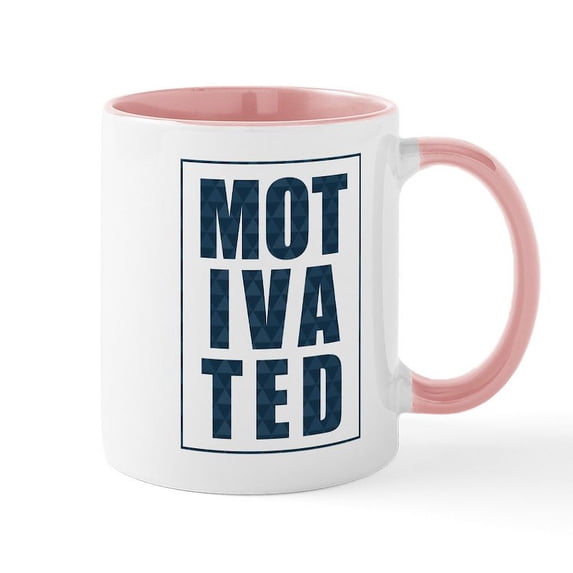 CafePress - Motivated Pattern - 11 oz Ceramic Mug - Novelty Coffee Tea Cup
