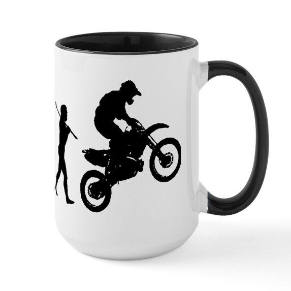 CafePress - Motocross Large Mug - 15 oz Ceramic Large White Novelty Mug