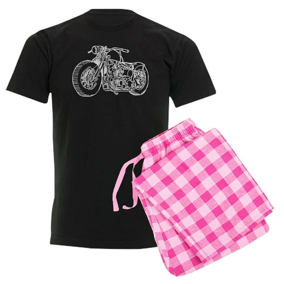 CafePress - Motorcycle Men's Dark Pajamas - Men's Dark Loose Fit Cotton Pajama Set