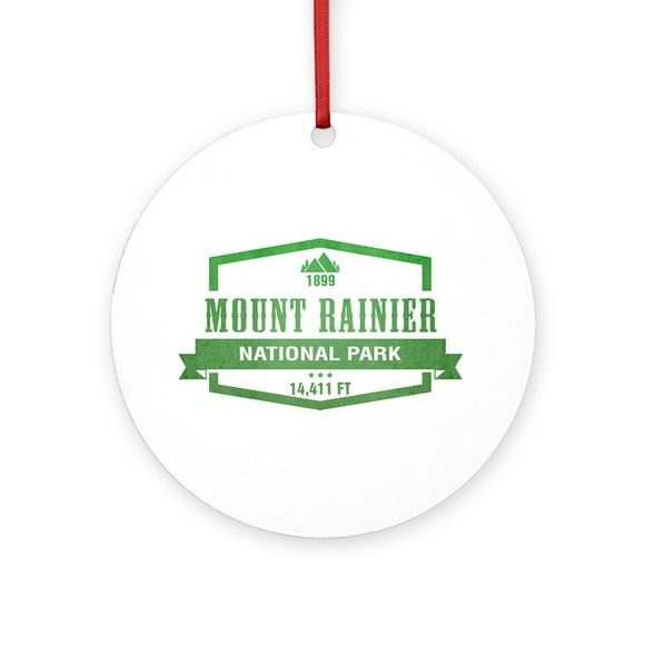 CafePress - Mount Rainier National Park, Washington Ornament ( -  Round Wood Ornament 4"