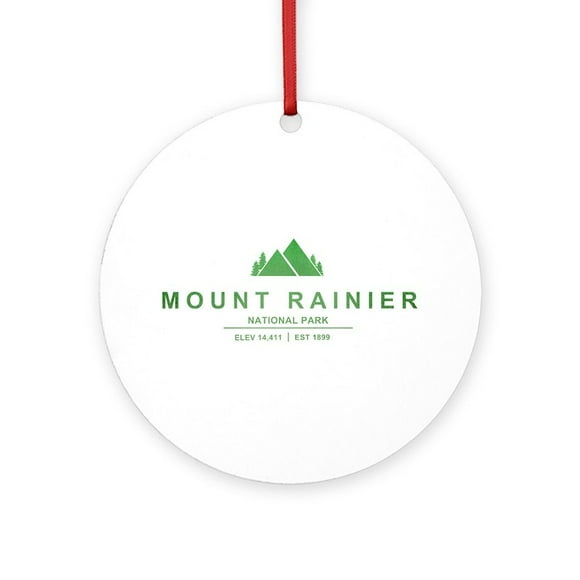 CafePress - Mount Rainier National Park, Washington Ornament ( -  Round Wood Ornament 4"