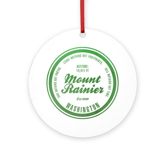 CafePress - Mount Rainier National Park, Washington Ornament ( -  Round Wood Ornament 4"