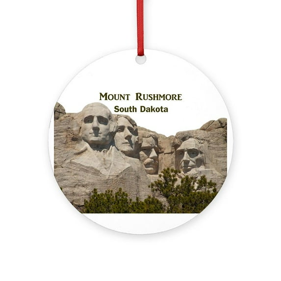 CafePress - Mount Rushmore - Round Wood Ornament 4"