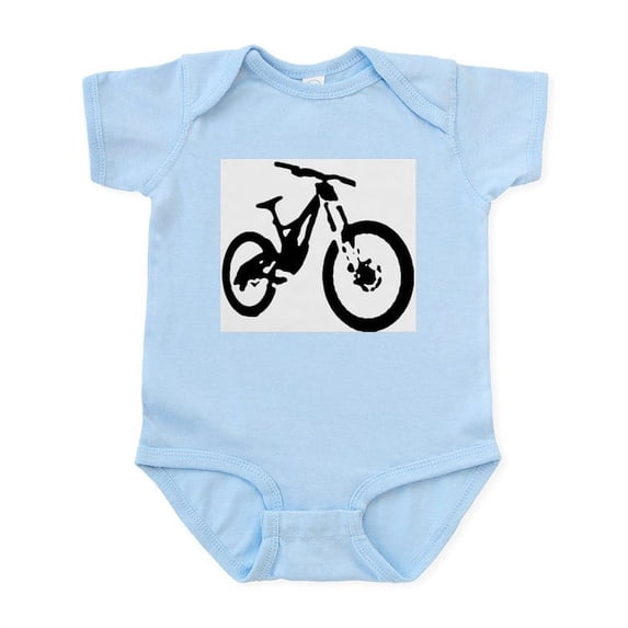 CafePress - Mountain Bike Body Suit - Baby Light Bodysuit, Size Newborn - 24 Months