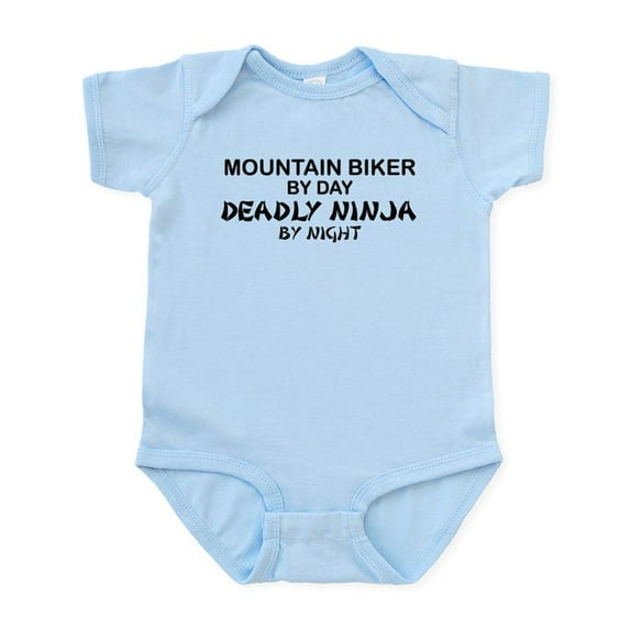 CafePress - Mountain Biker Deadly Ninja Infant Bodysuit - Baby Light Bodysuit, Size Newborn - 24 Months