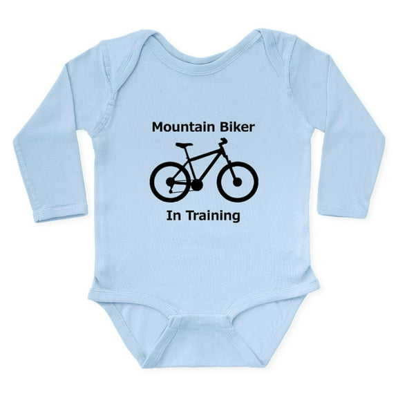 CafePress - Mountain Biker In Training Body Suit - Long Sleeve Cotton Baby Bodysuit