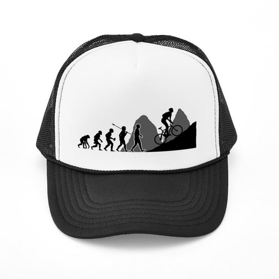 CafePress - Mountain Biking - Adjustable Unisex Printed Trucker Hat with Mesh Back