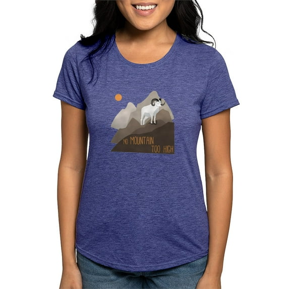 CafePress - Mountain Goat Women's Deluxe T Shirt - Womens Tri-blend T-Shirt