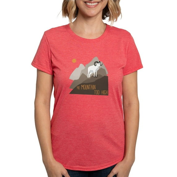 CafePress - Mountain Goat Women's Deluxe T Shirt - Womens Tri-blend T-Shirt
