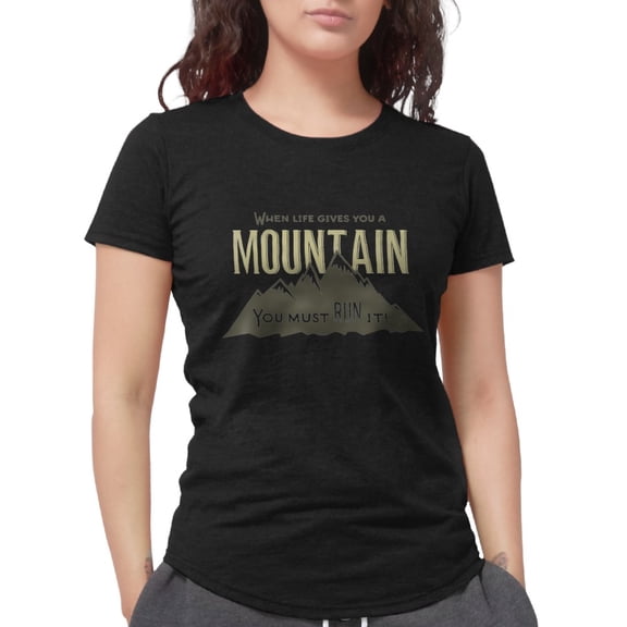 CafePress - Mountain Runner Women's Deluxe T Shirt - Womens Tri-blend T-Shirt