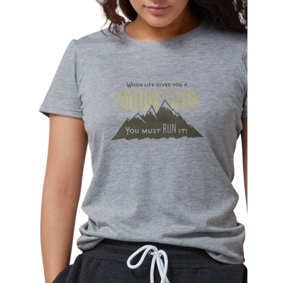 CafePress - Mountain Runner Women's Deluxe T Shirt - Womens Tri-blend T-Shirt