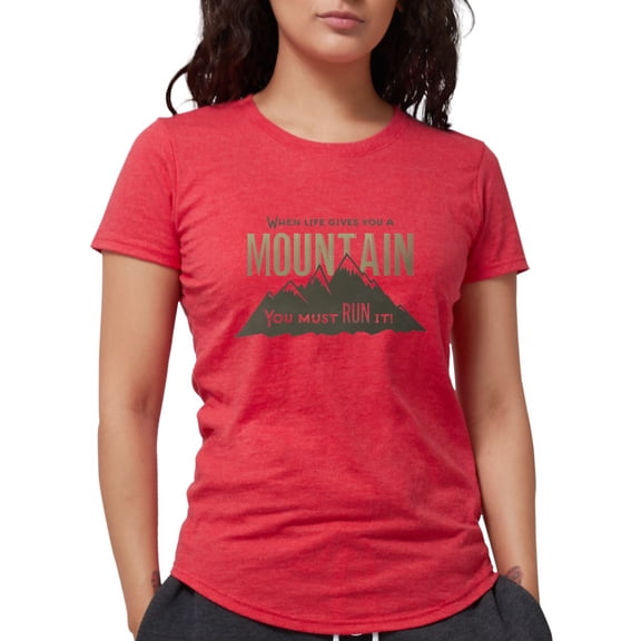 CafePress - Mountain Runner Women's Deluxe T Shirt - Womens Tri-blend T-Shirt