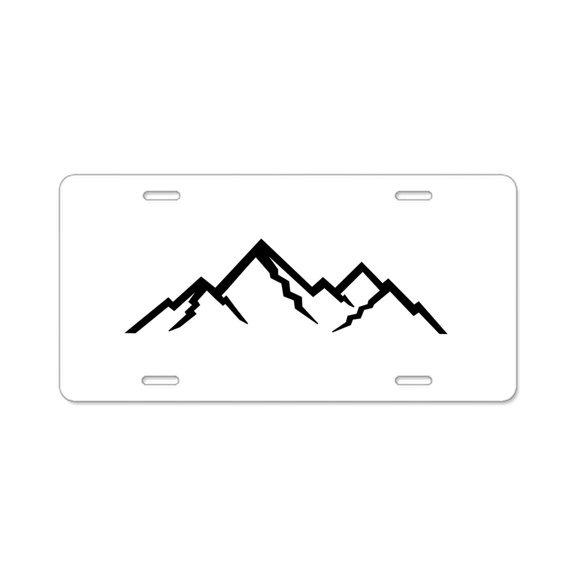 CafePress - Mountains - Aluminum License Plate, Front License Plate, Vanity Tag