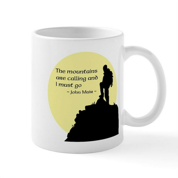 CafePress - Mountains Calling Mugs - 11 oz Ceramic Mug - Novelty Coffee Tea Cup