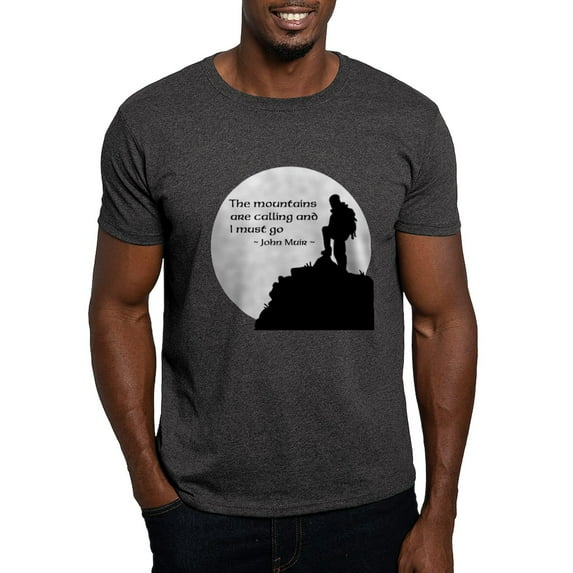 CafePress - Mountains Calling T Shirt - Men's Classic Graphic Cotton T-Shirt