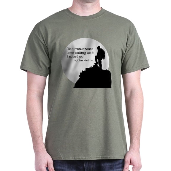 CafePress - Mountains Calling T Shirt - Men's Classic Graphic Cotton T-Shirt