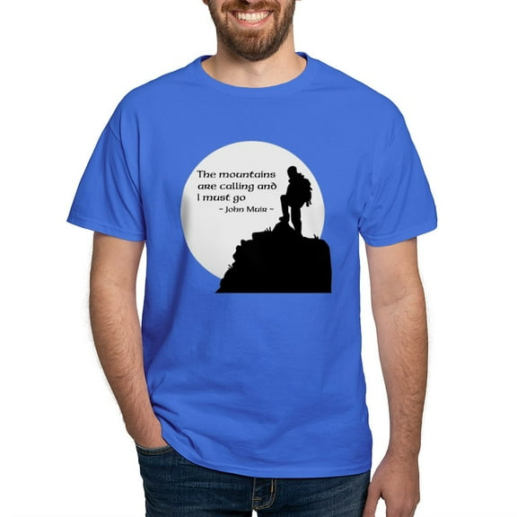 CafePress - Mountains Calling T Shirt - Men's Classic Graphic Cotton T-Shirt