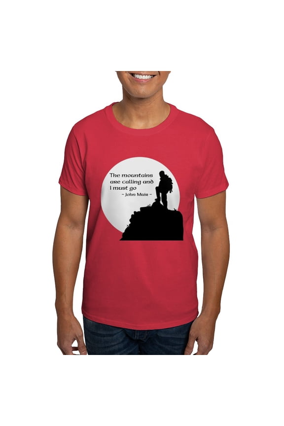 - Mountains Calling T Shirt - Men's Classic Graphic Cotton T-Shirt