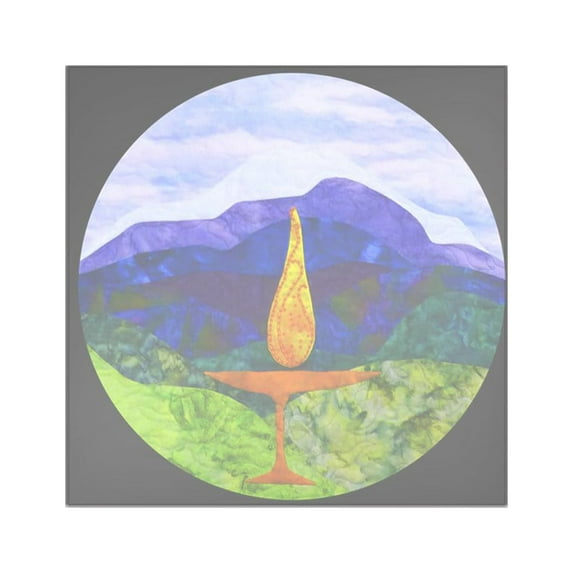 CafePress - Mountains Chalice Cir Square Sticker 3 X 3 - Square Sticker 3" x 3"