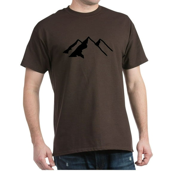 CafePress - Mountains Dark T Shirt - Men's Classic Graphic Cotton T-Shirt