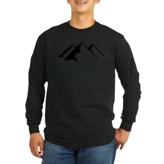 CafePress - Mountains Long Sleeve T Shirt - Long Sleeve Dark T-Shirt