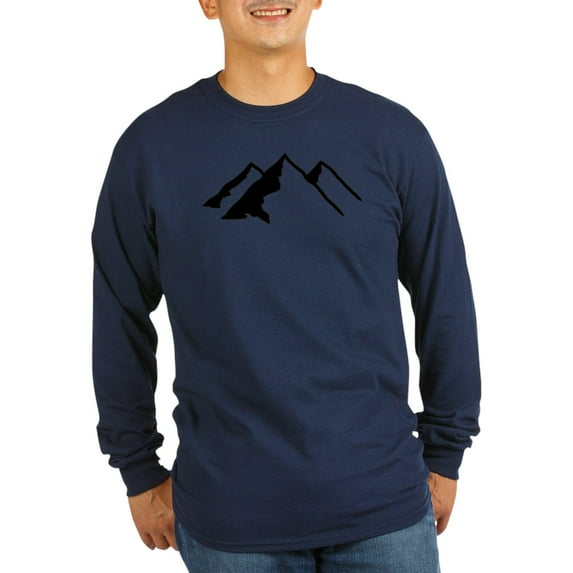 CafePress - Mountains Long Sleeve T Shirt - Long Sleeve Dark T-Shirt
