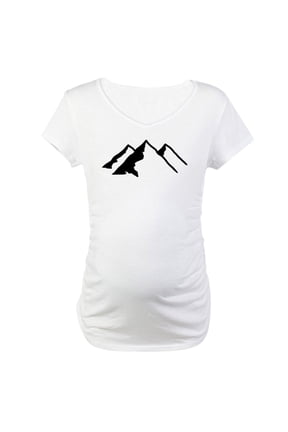 - Mountains Maternity T Shirt - Cotton Maternity T-shirt, Cute & Funny Pregnancy Tee