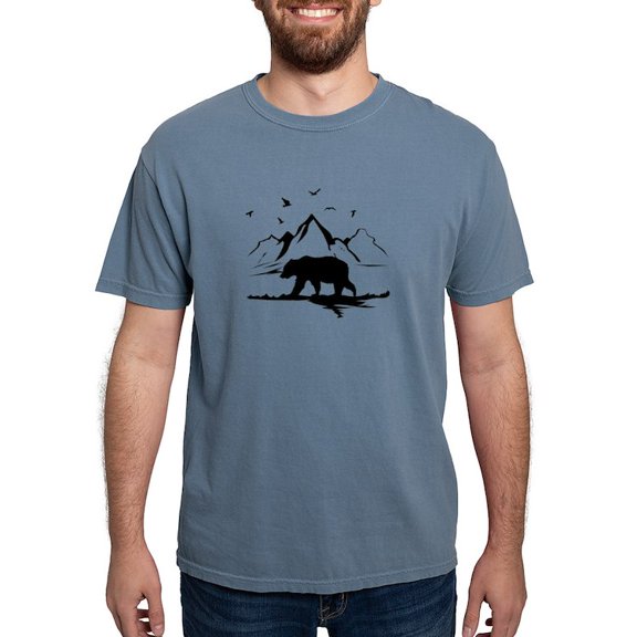 CafePress - Mountains Wilderness Bear T Shirt - Mens Comfort Colors Shirt