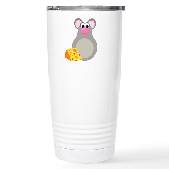 CafePress - Mouse Plain TRANS Mugs - Insulated Stainless Steel Travel Tumbler 20 oz.