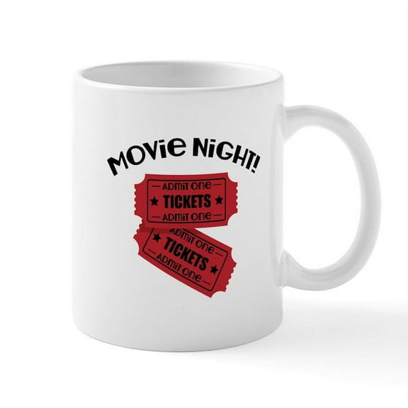 CafePress - Movie Night! Mugs - 11 oz Ceramic Mug - Novelty Coffee Tea Cup