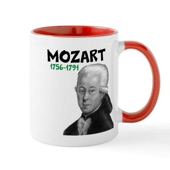 CafePress - Mozart: Musical Genius Mug - 11 oz Ceramic Mug - Novelty Coffee Tea Cup