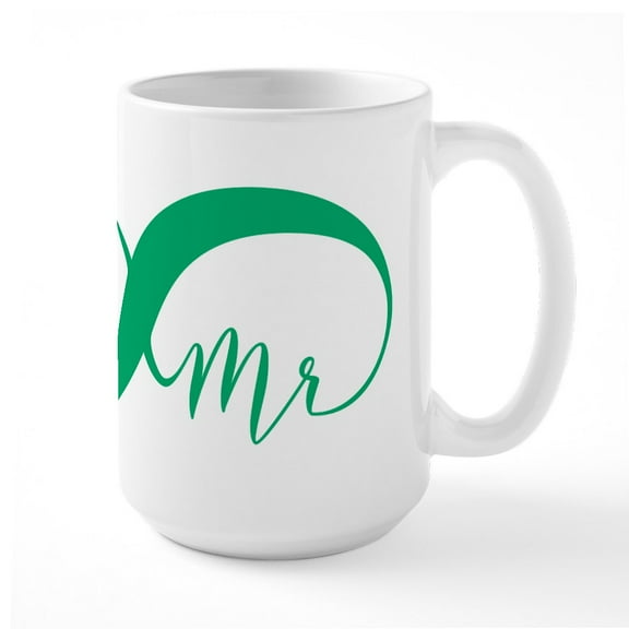 CafePress - Mr. And Mrs. Mugs - 15 oz Ceramic Large White Novelty Mug