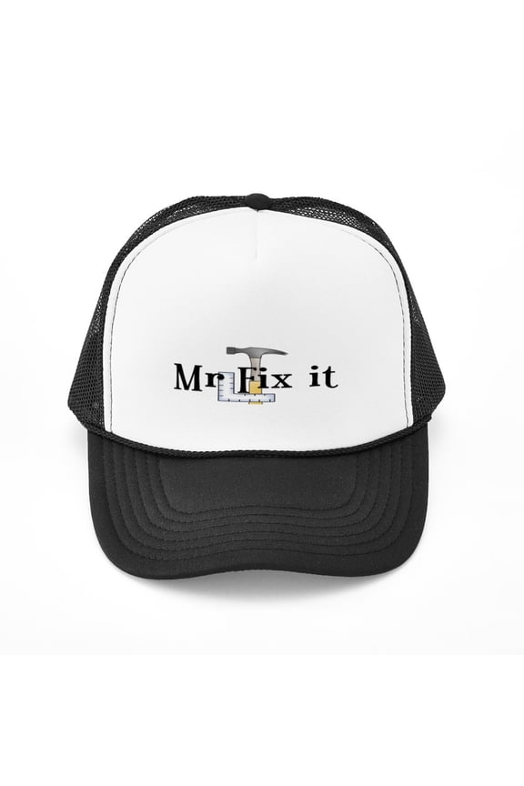 - Mr Fix It - Adjustable Unisex Printed Trucker Hat with Mesh Back