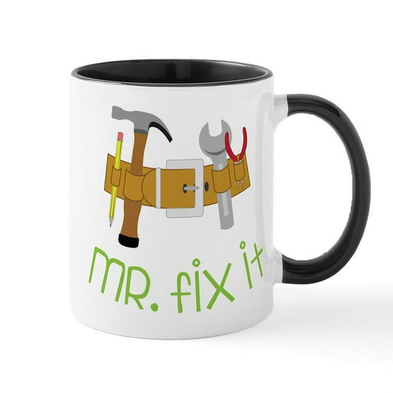 CafePress - Mr. Fix It Mug - 11 oz Ceramic Mug - Novelty Coffee Tea Cup