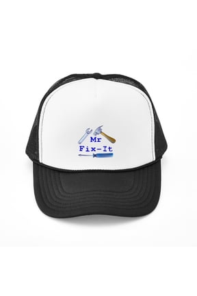 - Mr Fix It - Adjustable Unisex Printed Trucker Hat with Mesh Back