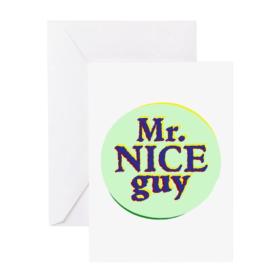 CafePress - Mr. Nice Guy Greeting Cards - Greeting Card, Blank Inside Matte