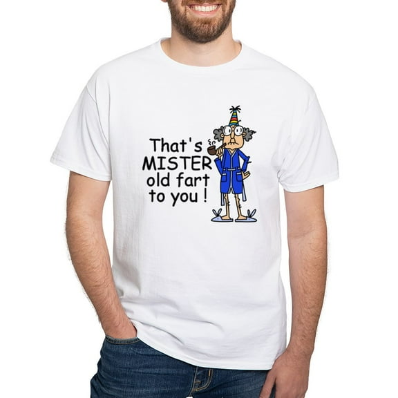 CafePress - Mr. Old Fart White T Shirt - Men's White Classic Cotton T-Shirts