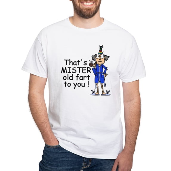 CafePress - Mr. Old Fart White T Shirt - Men's White Classic Cotton T-Shirts