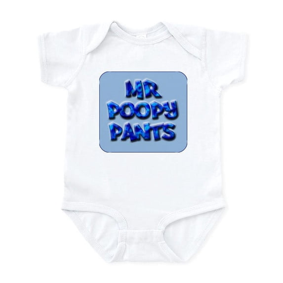 CafePress - Mr Poopy Pants Infant Bodysuit - Baby Light Bodysuit, Size Newborn - 24 Months