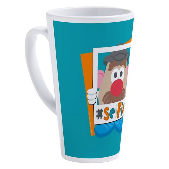 CafePress - Mr. Potato Hashtag Selfie - 17 Oz White Ceramic Latte Mug