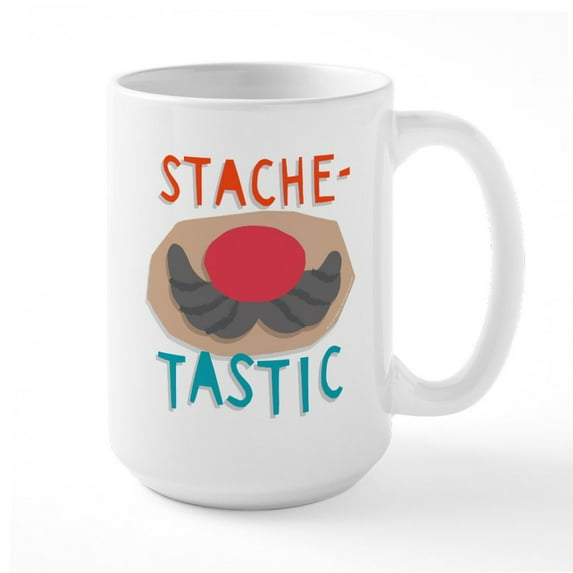 CafePress - Mr. Potato Head Stache Ta - 15 oz Ceramic Large White Novelty Mug