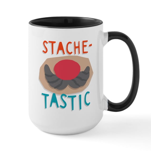 CafePress - Mr. Potato Head Stache Ta - 15 oz Ceramic Large White Novelty Mug