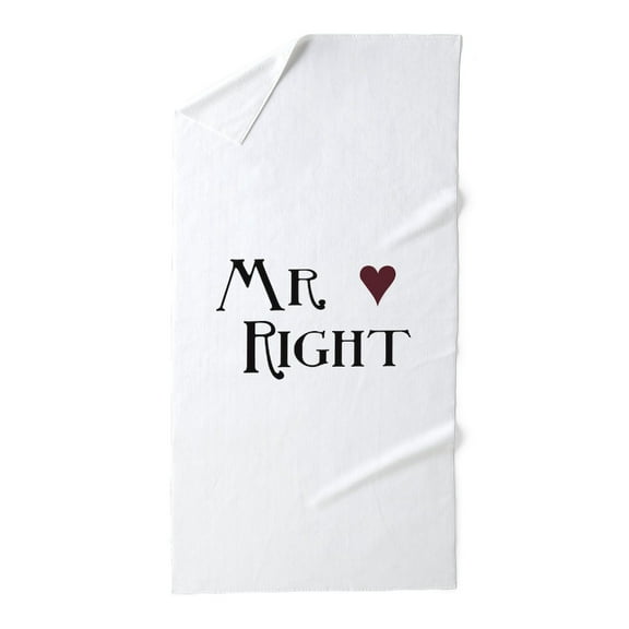 CafePress - Mr. Right - Large Beach Towel, Soft 30"x60" Towel with Unique Design