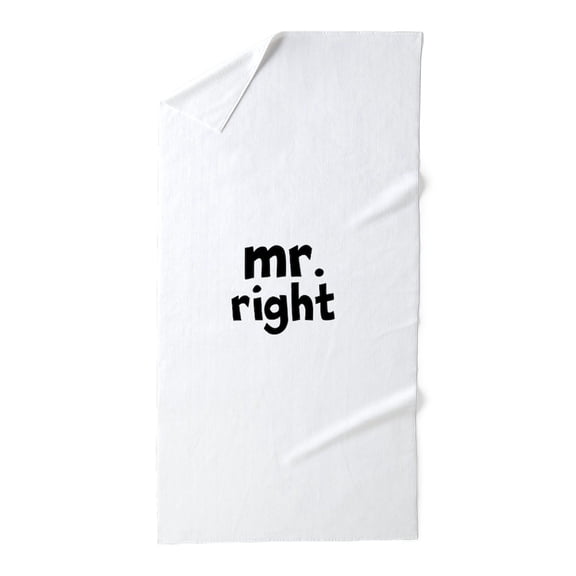 CafePress - Mr Right Part Of Mr And Mrs Set - Large Beach Towel, Soft 30"x60" Towel with Unique Design