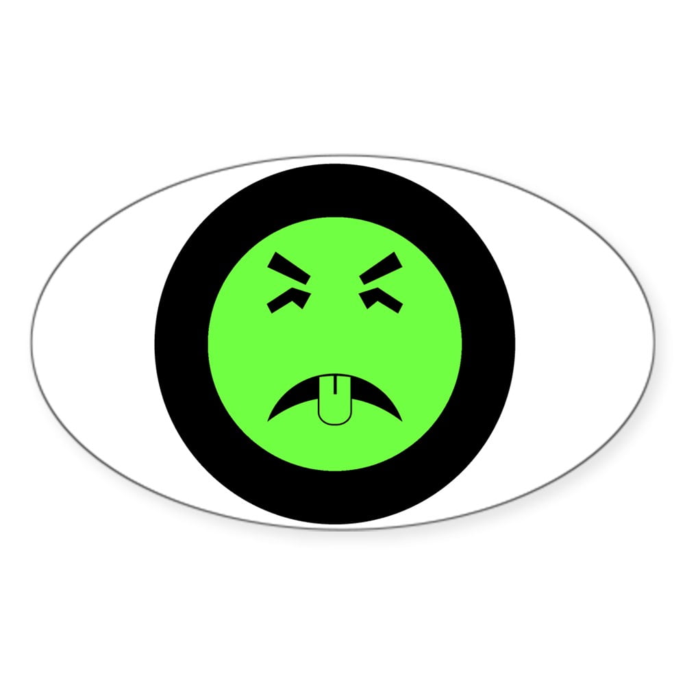 CafePress - Mr. Yuk Logo Sticker - Sticker (Oval) - Walmart.com
