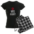thumbnail image 1 of CafePress - Mrs Always Right White Text Pajamas - Women's Dark Pajamas, 1 of 4